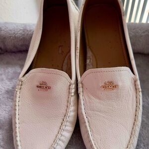 Coach Women's White Leather Loafers size 10